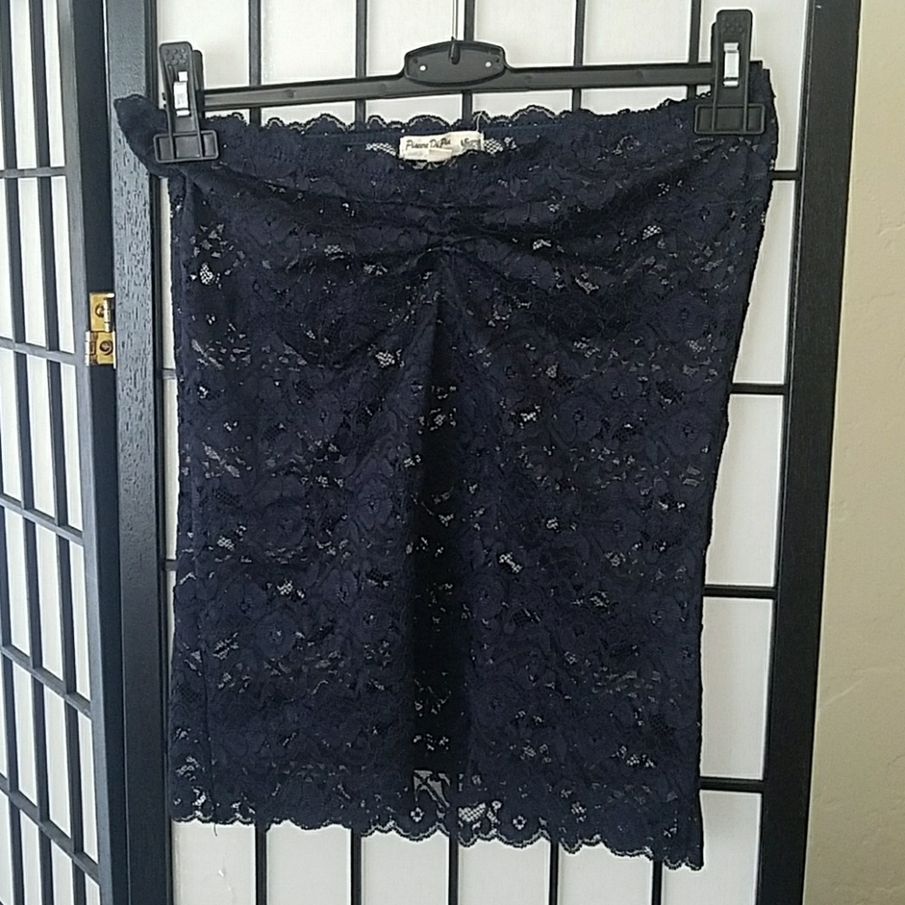 Blue lace top
